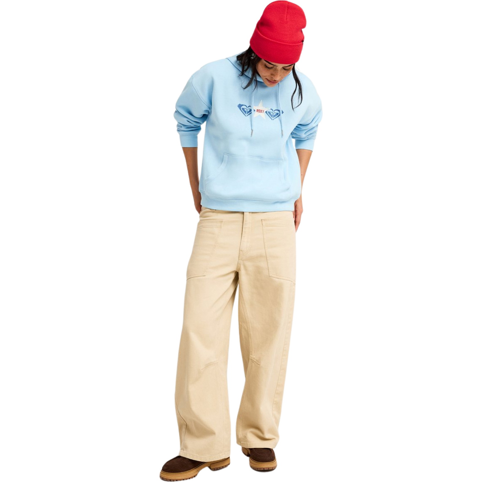 2026 Roxy Womens Perfect Place Hoodie ERJFT05110 - Cerulean
